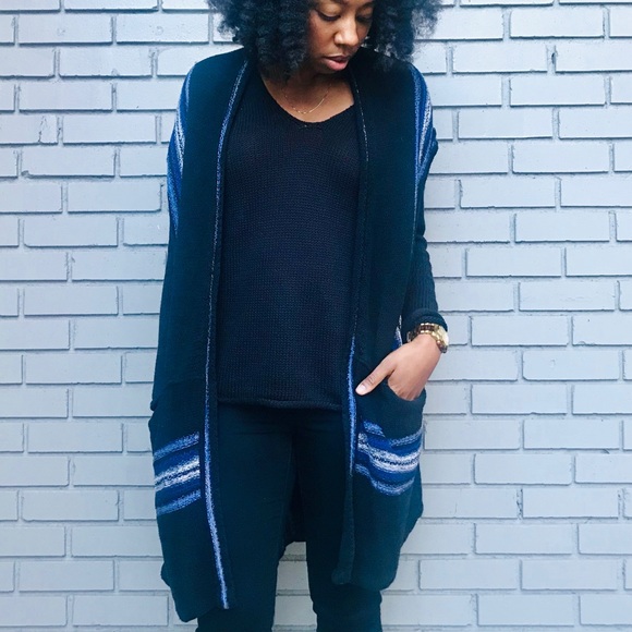 Free People Jackets & Blazers - FP Boho Chunky Oversized Long Sweater Vest